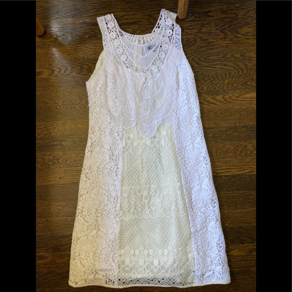 Nanette Lepore lace embroidered white garden dress